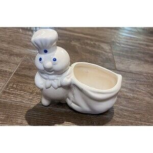 Vintage 1988 Pillsbury  Doughboy Ceramic Planter 5"x 4” Kitchen Decor